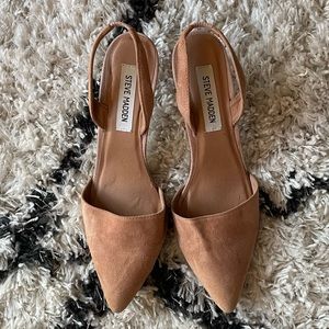 Steven Madden, rose tan, pointed toe heels